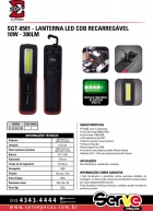 SGT-8501 Lanterna LED COB Recarregável 10w