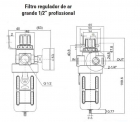 FR-01 Filtro regulador de ar Profissional