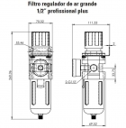 FR-02 Filtro regulador de ar Profissional plus