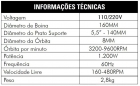 SGT-5104 Politriz roto orbital Forçada 5,5 pol. 1200w