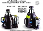 Combo 05 Un. kit Reparo Macaco Hidropneumático 25 a 35 MCM