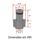 Adaptador canhão espuma fêmea WAP WL, KALA, VONDER, PHILCO, FAMASTIL POWER